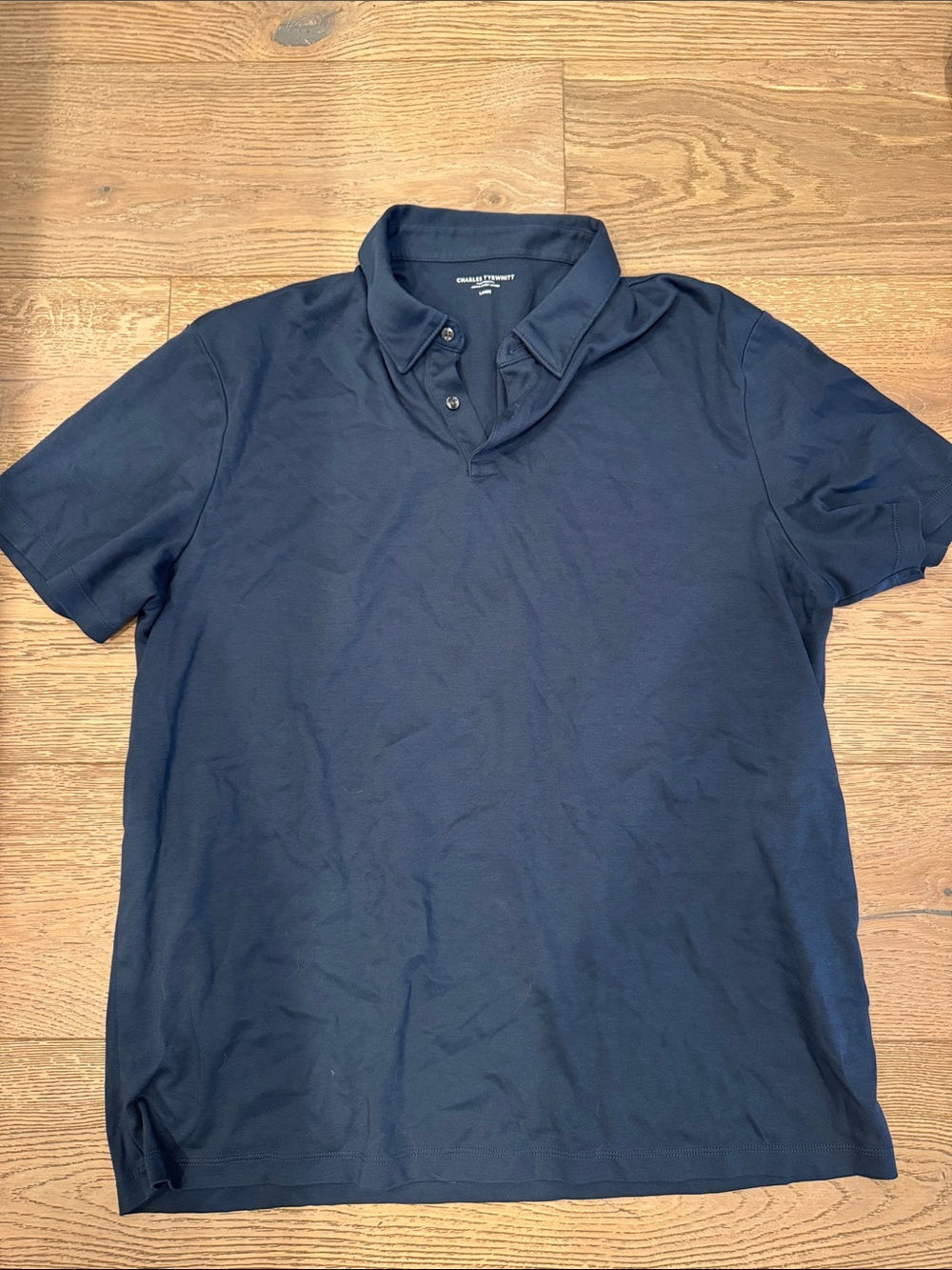 Charles Tyrwhitt Navy Short-Sleeve Polo Shirt